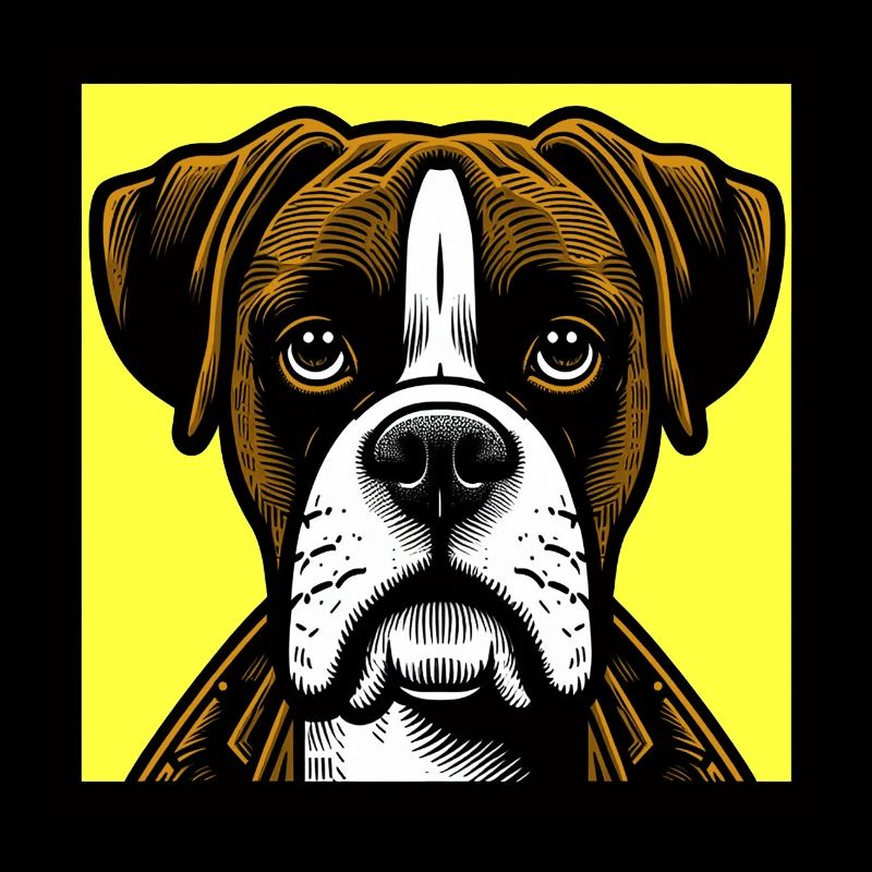 Boxer Chien pop art