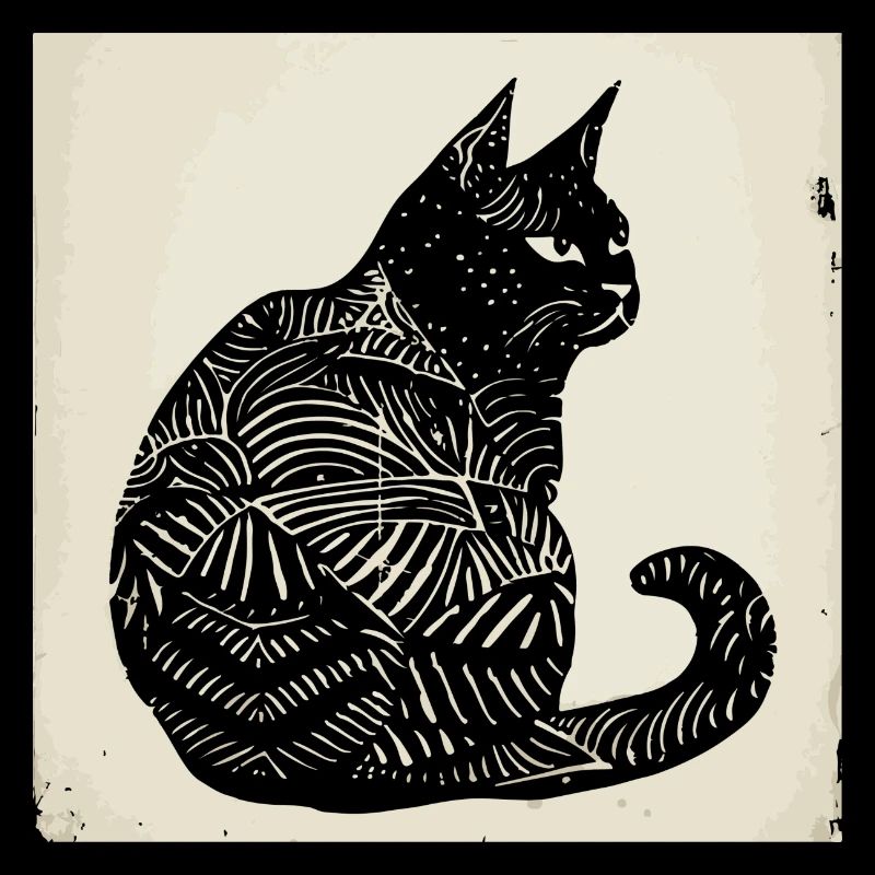 Chat noir chaton chaton Punt ronronner