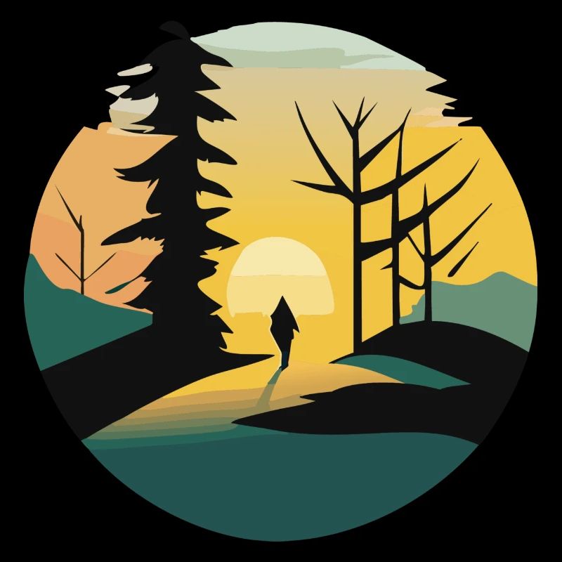 Lever de soleil dans la forêt