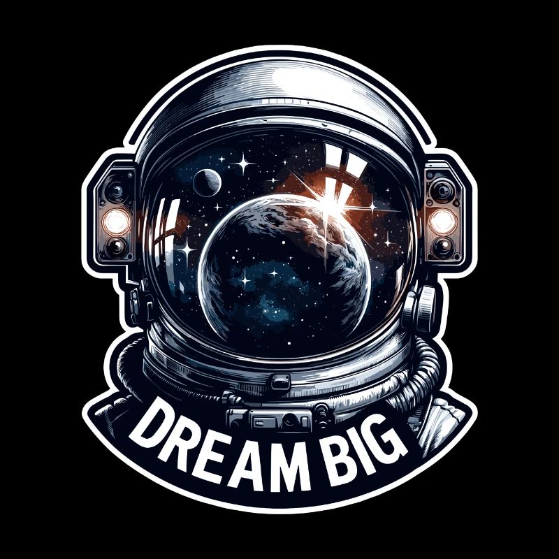Rêver grand - Illustration d’astronaute