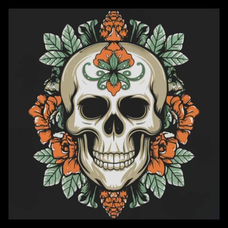 Skull with roses