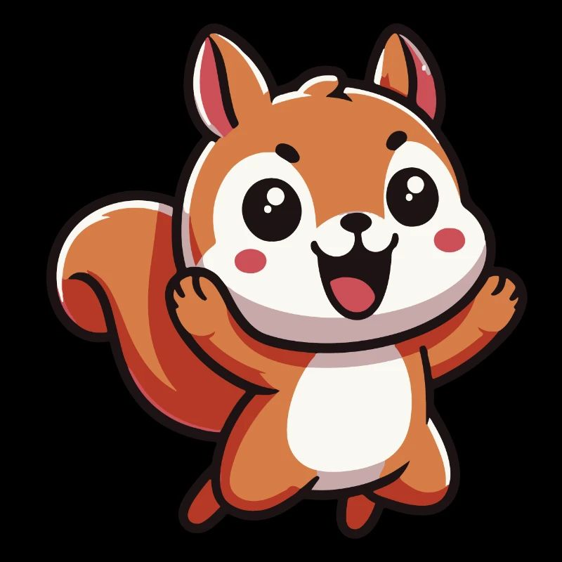 Nutty The Happy Kawaii Squirrel