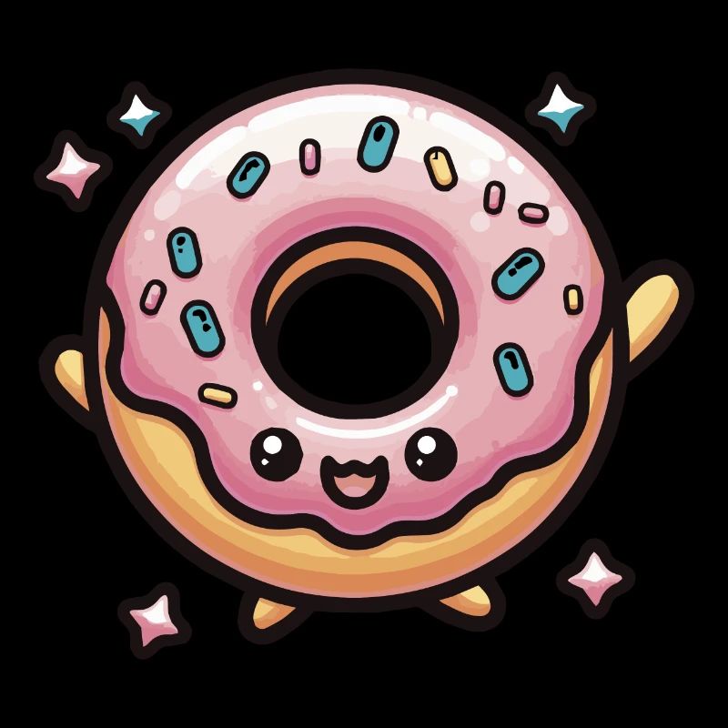 Beignet mignon Chibi Kawaii