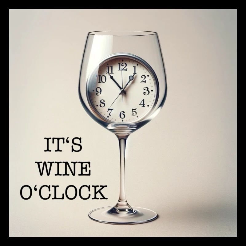 It‘s wine o‘clock - Trinkspruch Wein