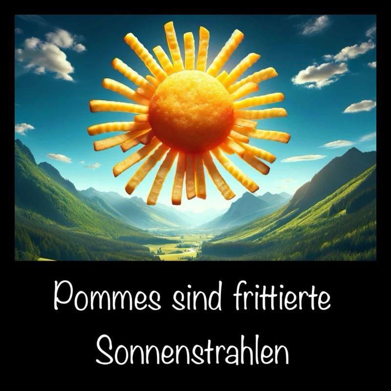 Pommes sind frittierte Sonnenstrahlen - Spruch