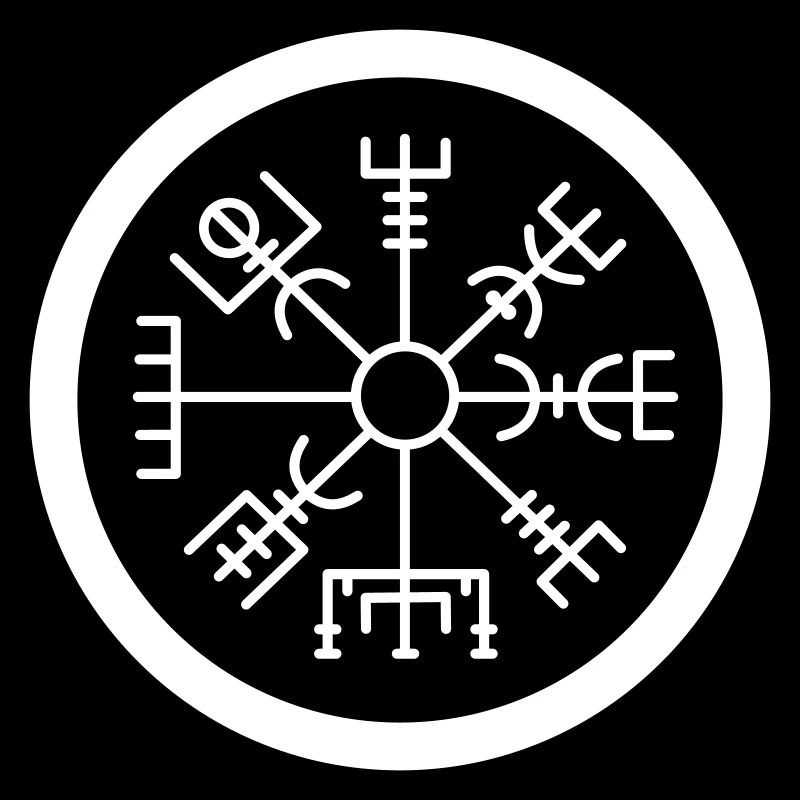 Wikinger Kompass schwarz