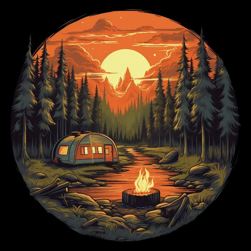 Camping mit Campingwagen