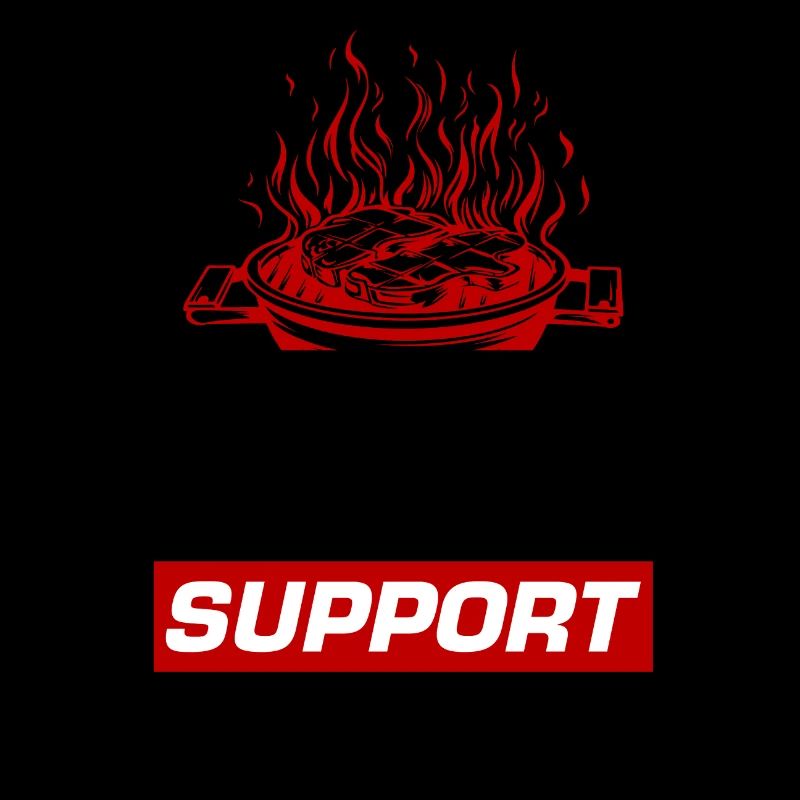 Grill Support Team Grilling Saying