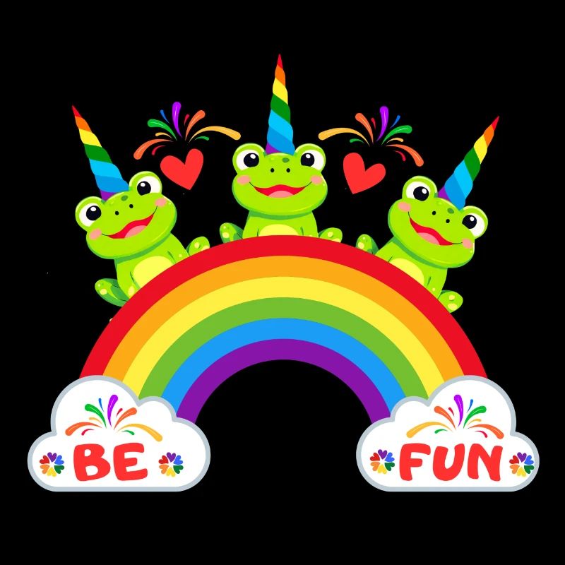 Happy Frog Be Fun message positif gai coloré 3
