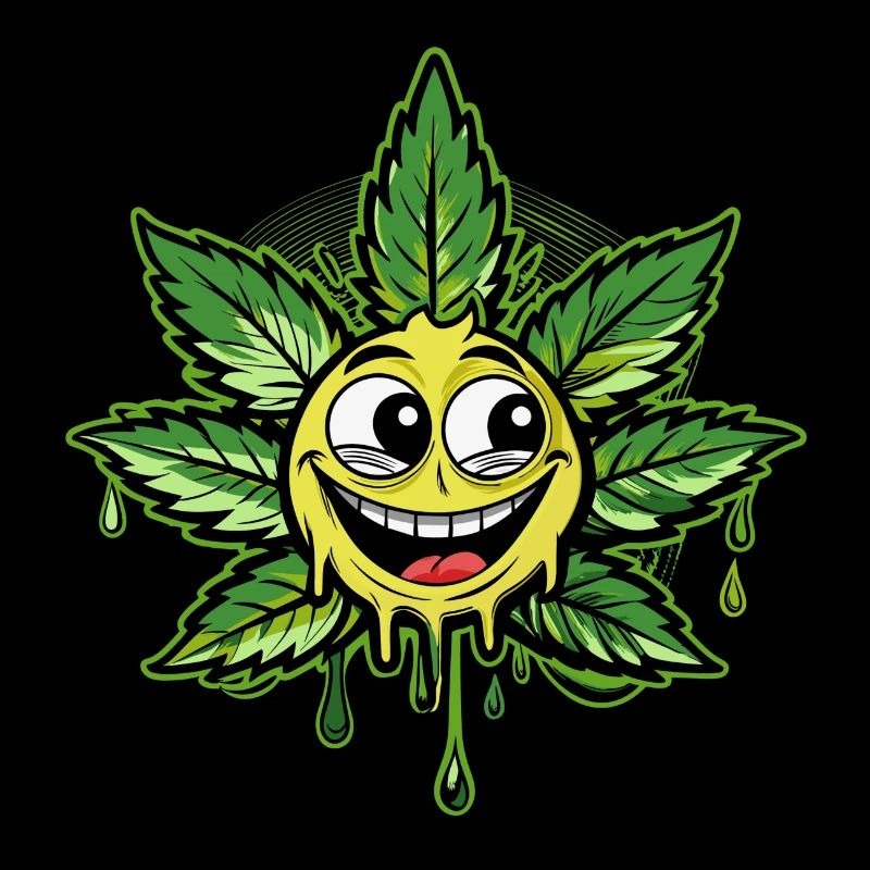 smiling cannabis