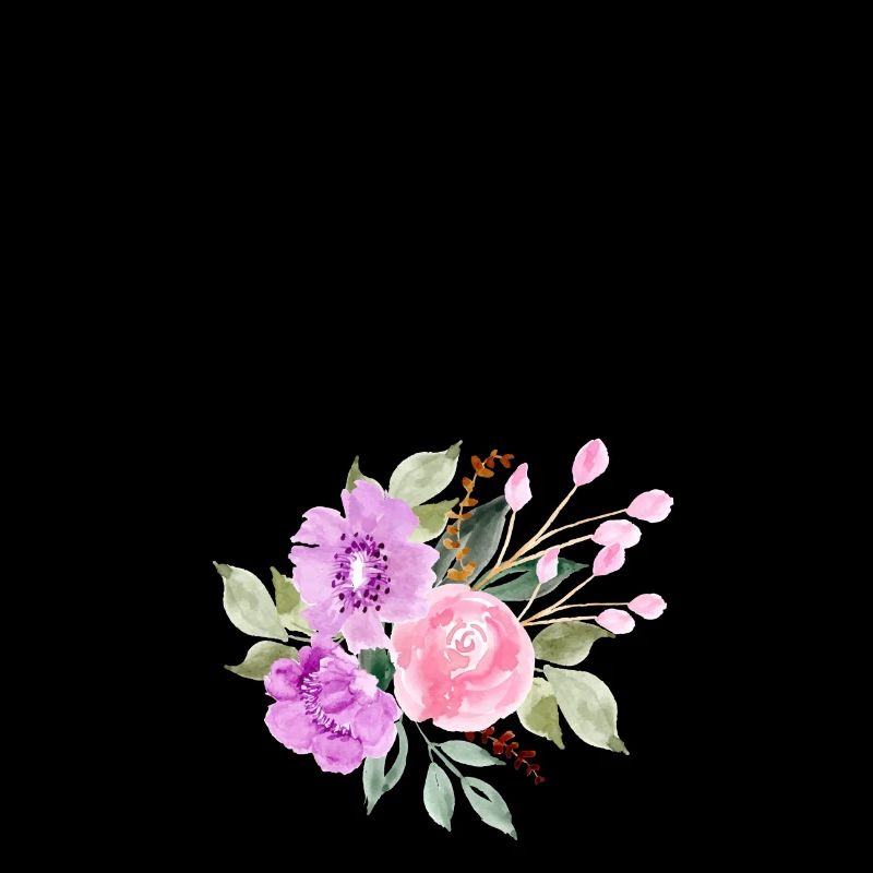 Purple Floral V Letter