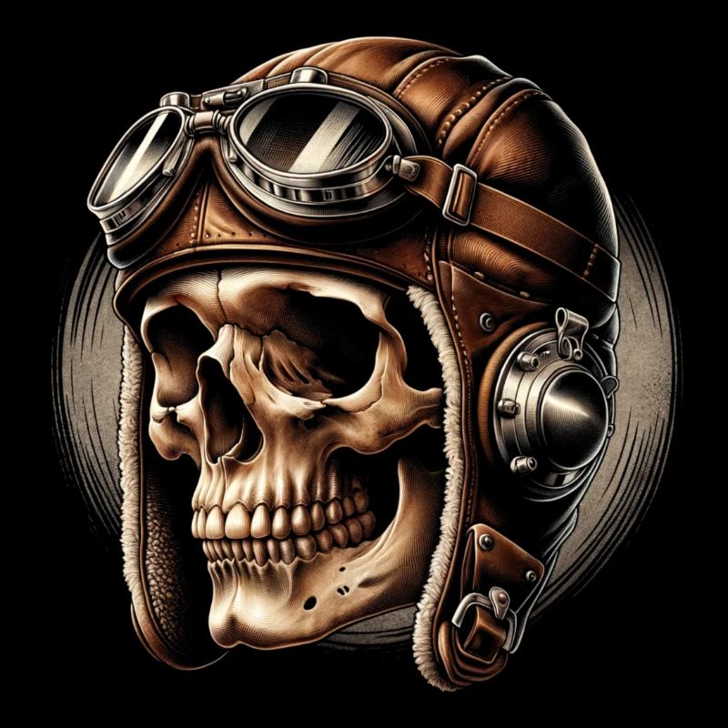Retro Flight Skull