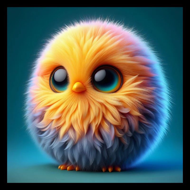 Chick Bird in 3D Hyperrealism