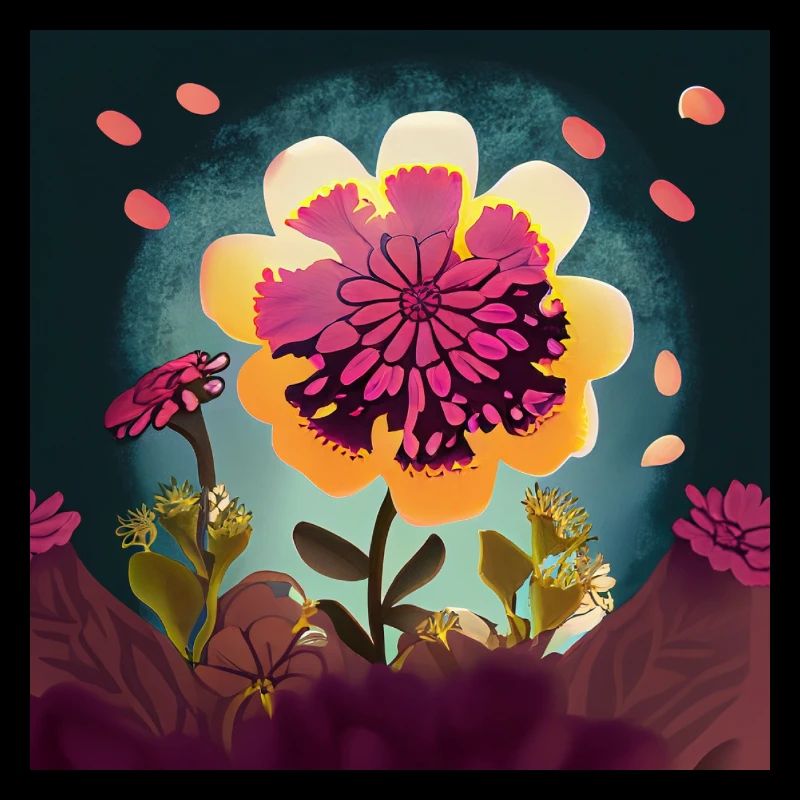 Liberté colorée : Fleur hippie