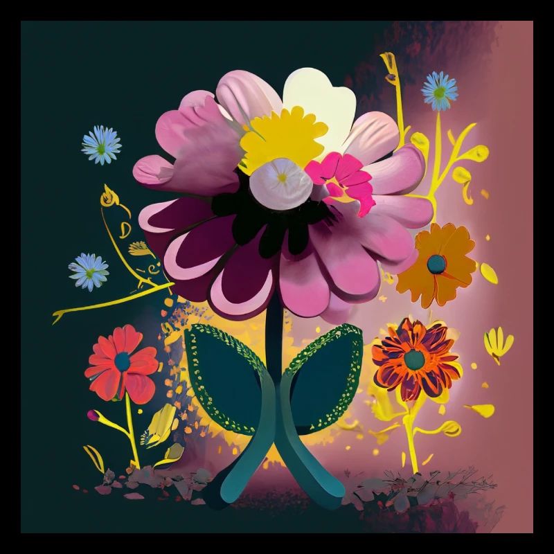 Buntblüten-Frühlingsabstraktion