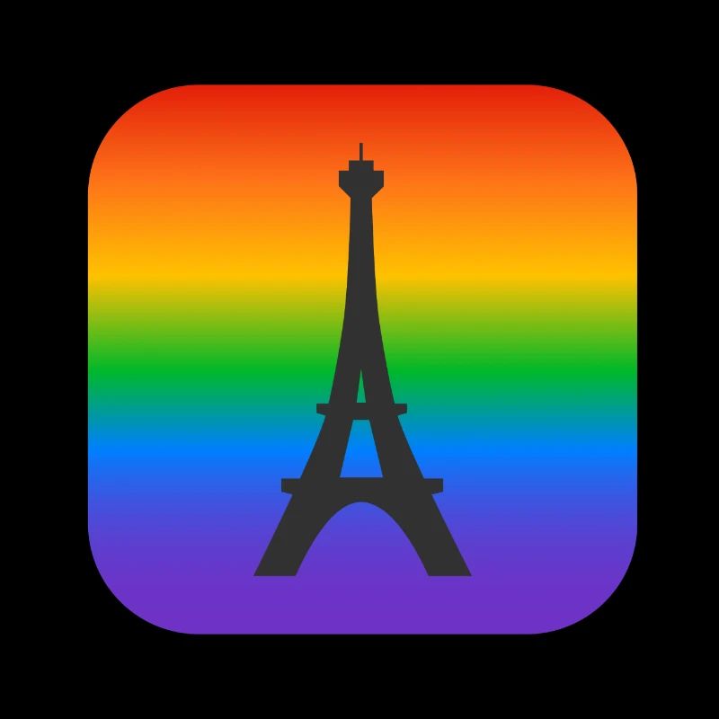 Paris Rainbow Eiffel Tower