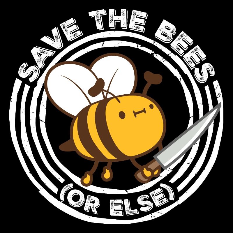 Save The Bees Or Else Knife Fun Cute Bee Beekeeper
