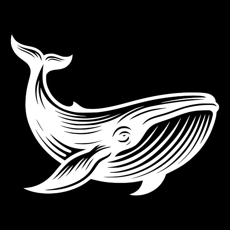 Vintage baleine créature marine sans plastique dans l’espace de vie