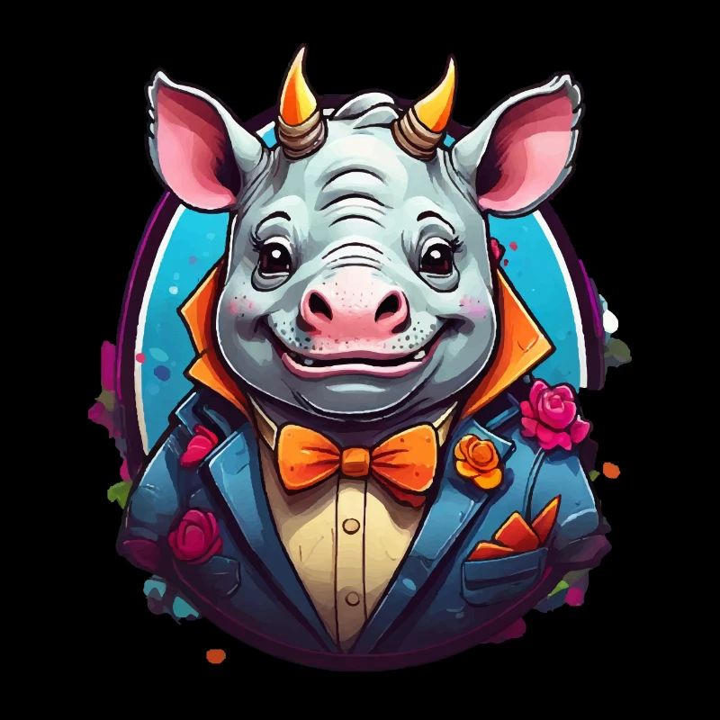 Lustiges Comic Nilpferd