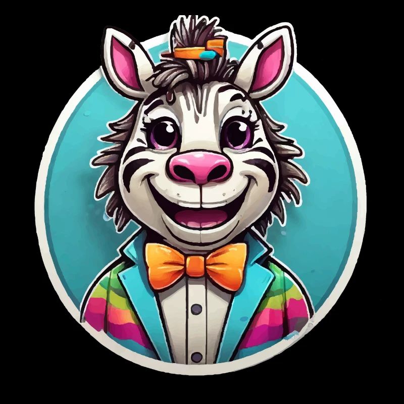 Lustiges Comic Zebra