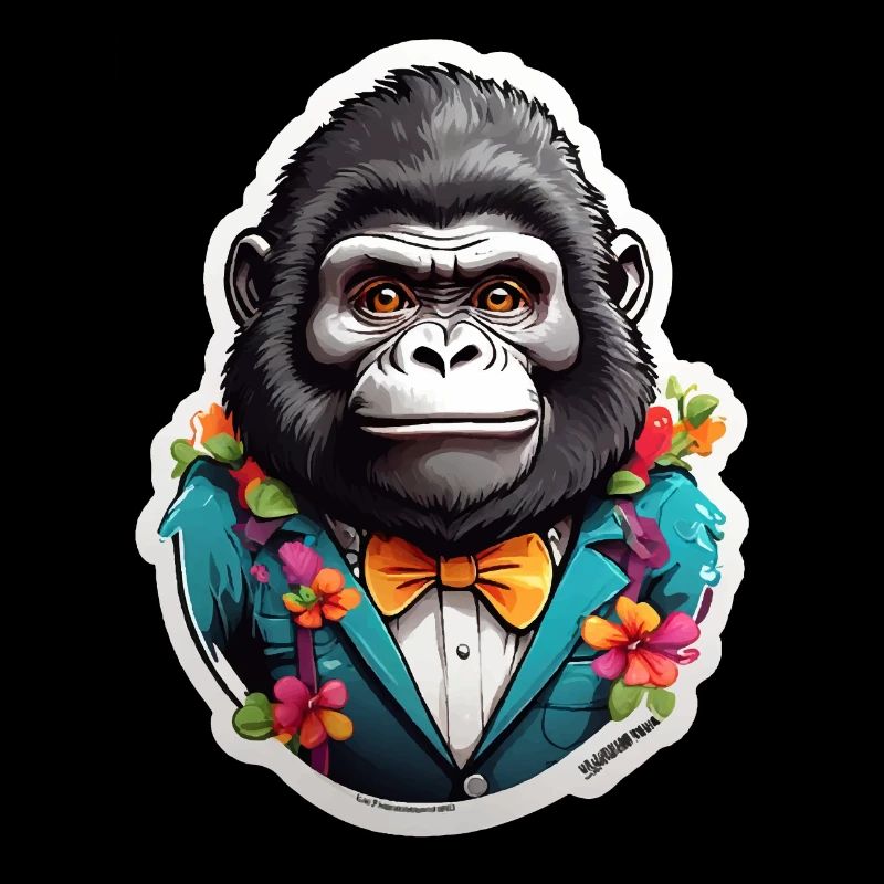 Lustiges Comic Gorilla