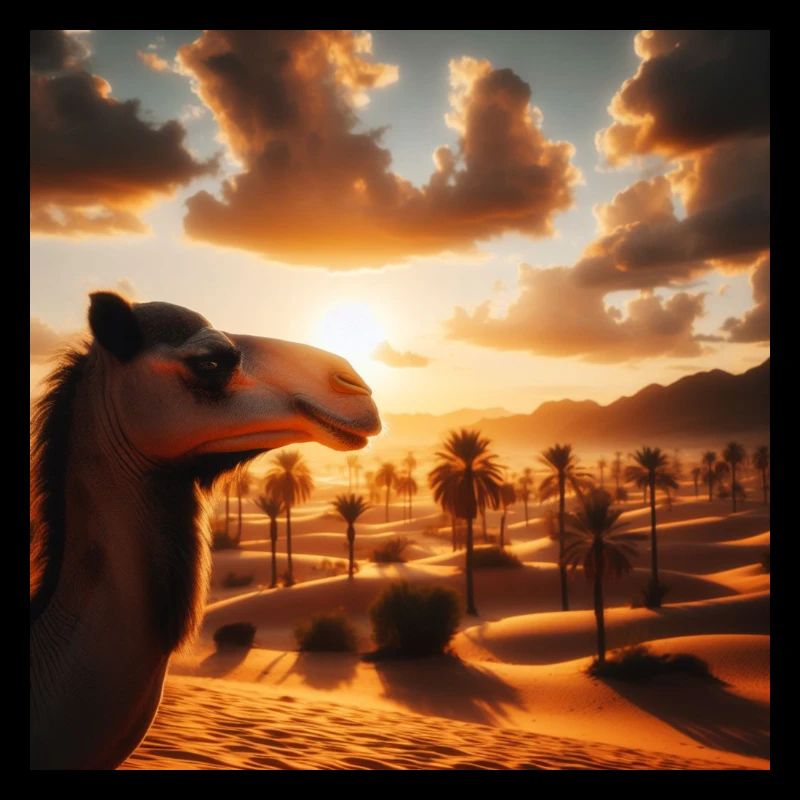 camel in a desert A2