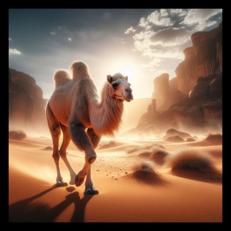 true camel in a desert A4