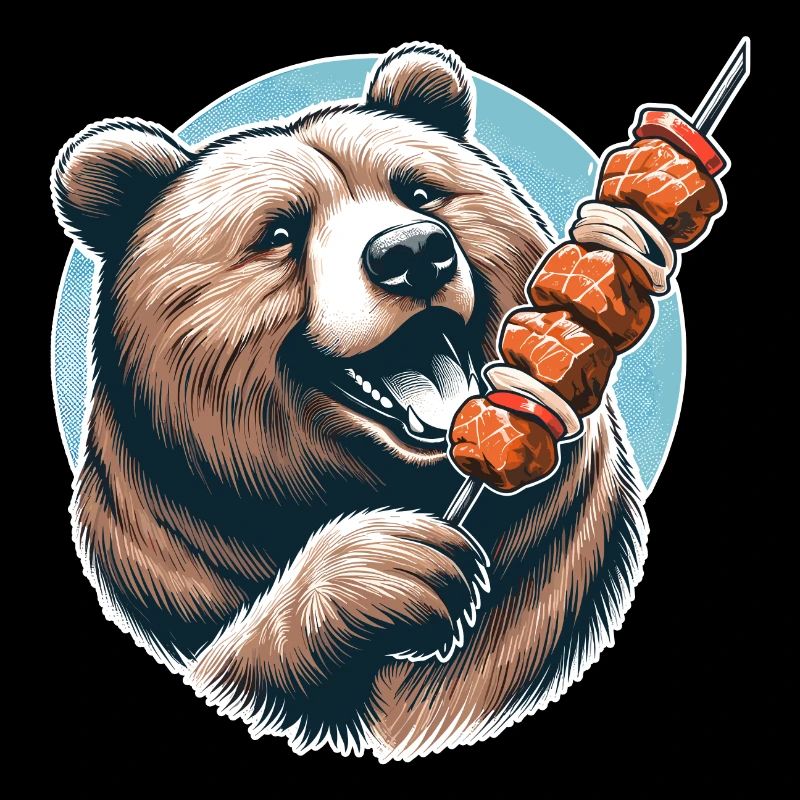 Schaschlik Fleischspieß Bär Geschenk