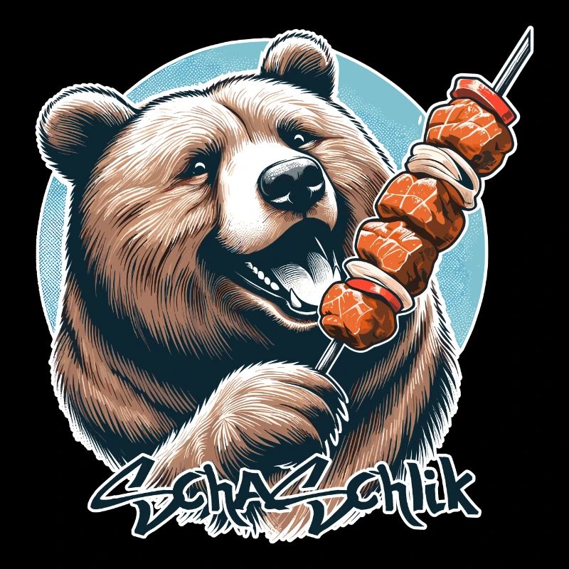 Schaschlik Fleischspieß Bär Geschenk