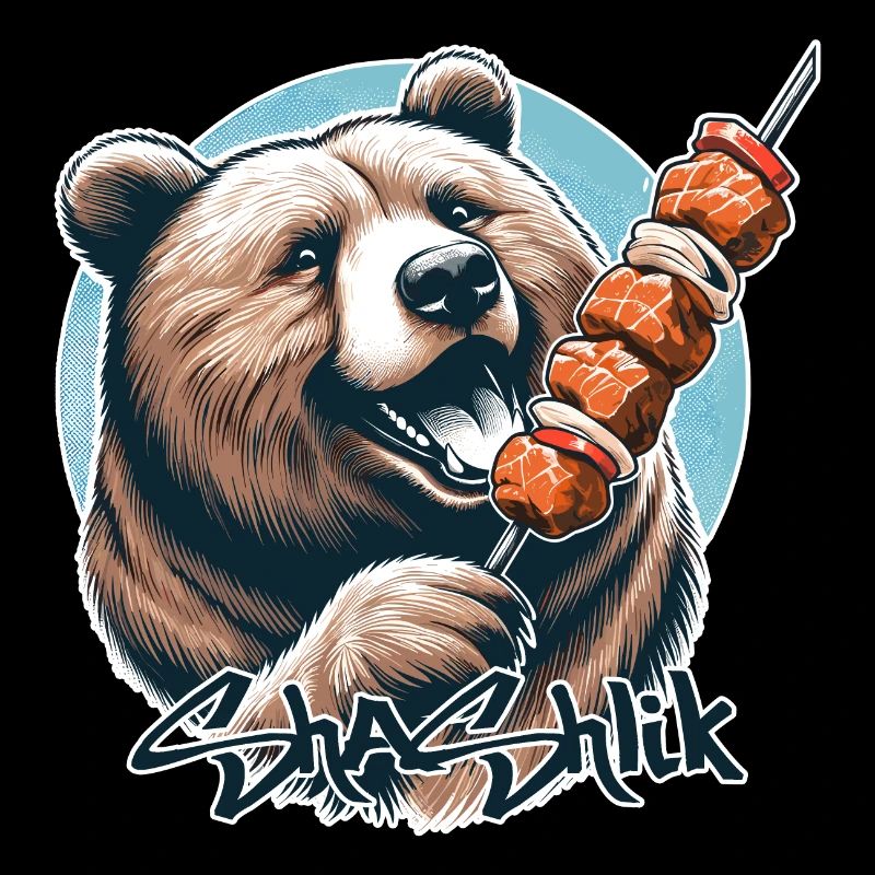 Schaschlik Fleischspieß Bär Geschenk