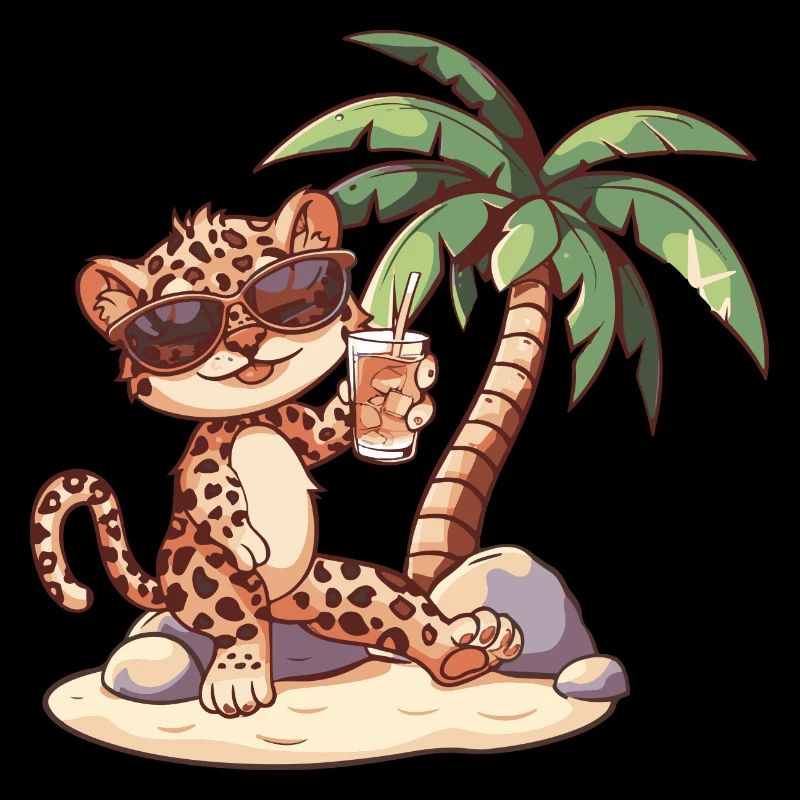 Leopard Sommer Strand Urlaub