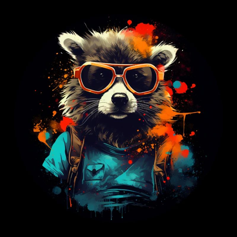 Stylischer Waschbär