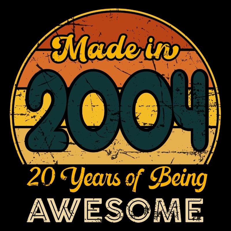 Né en 2004 - Vintage 2004 Anniversaire Rétro