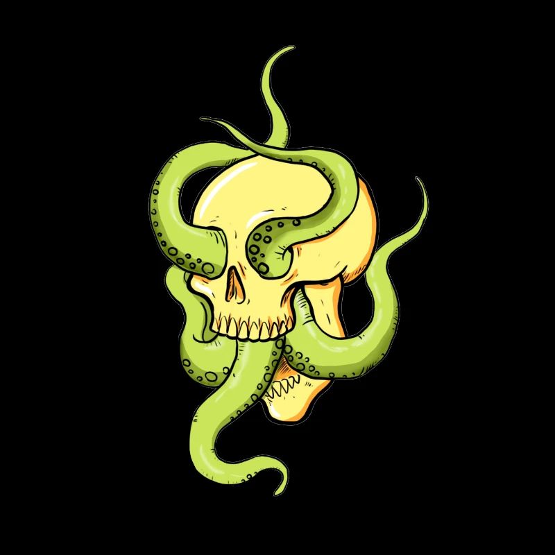 Skull with tentacles