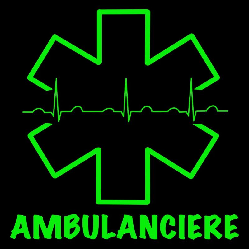 Ambulancière vert fluo