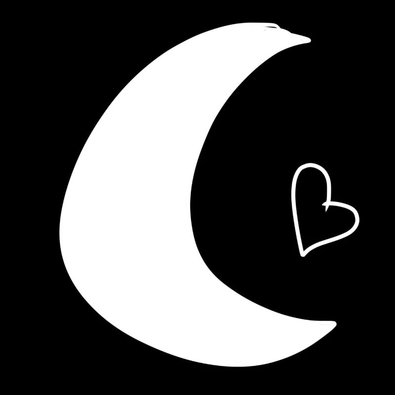 Icône de coeur de lune