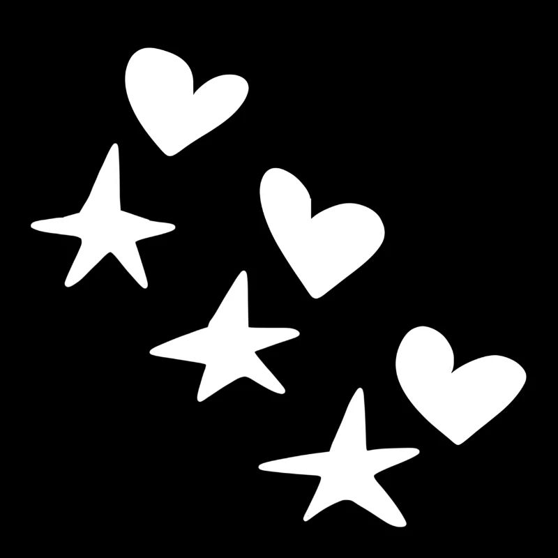 Icône de motif d’étoiles de coeurs