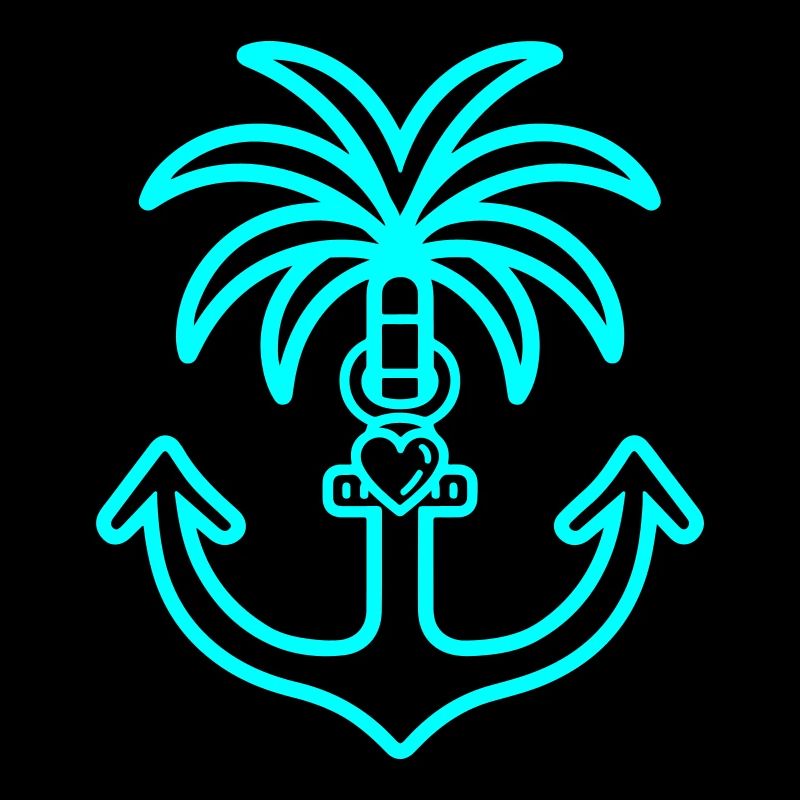 Palme Anker Herz Liebe