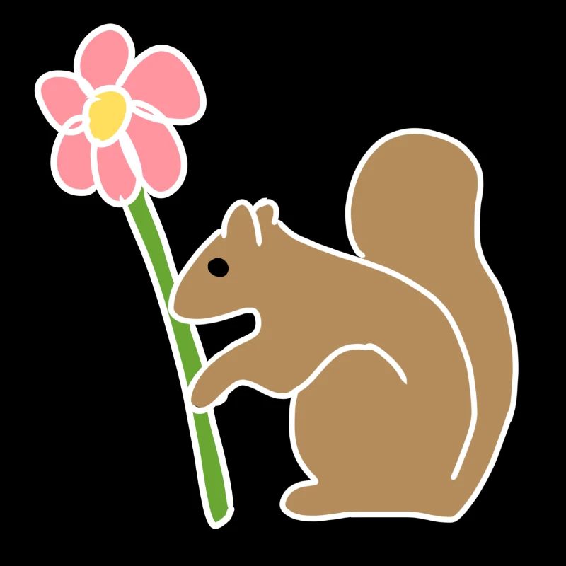 Eichhhörnchen Tiere Tier Symbol Blume