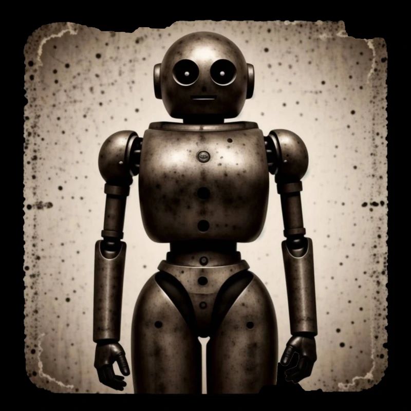 Robot de couleur acide sépia