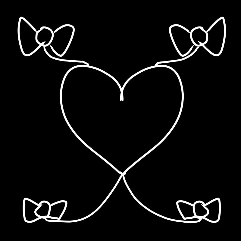 Heart Bow Pattern Shapes