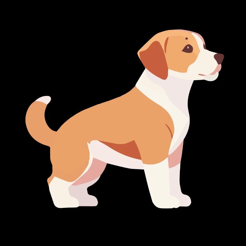 Chiot labrador sur le côté
