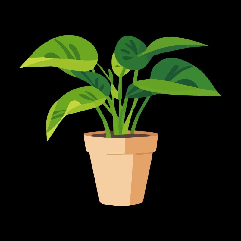 Planter des feuilles vertes en pot