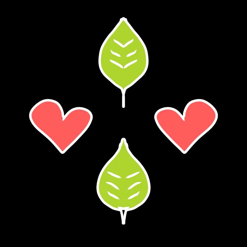 Blätter Blatt herzen formen symbol liebe