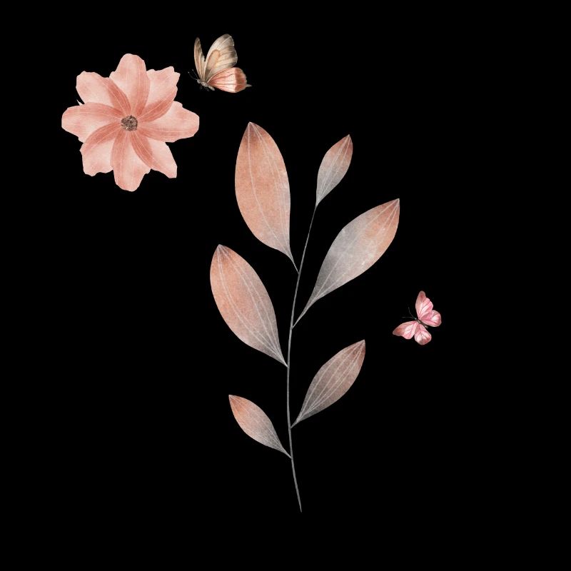 Buchstabe t Wildblumen Aquarelle