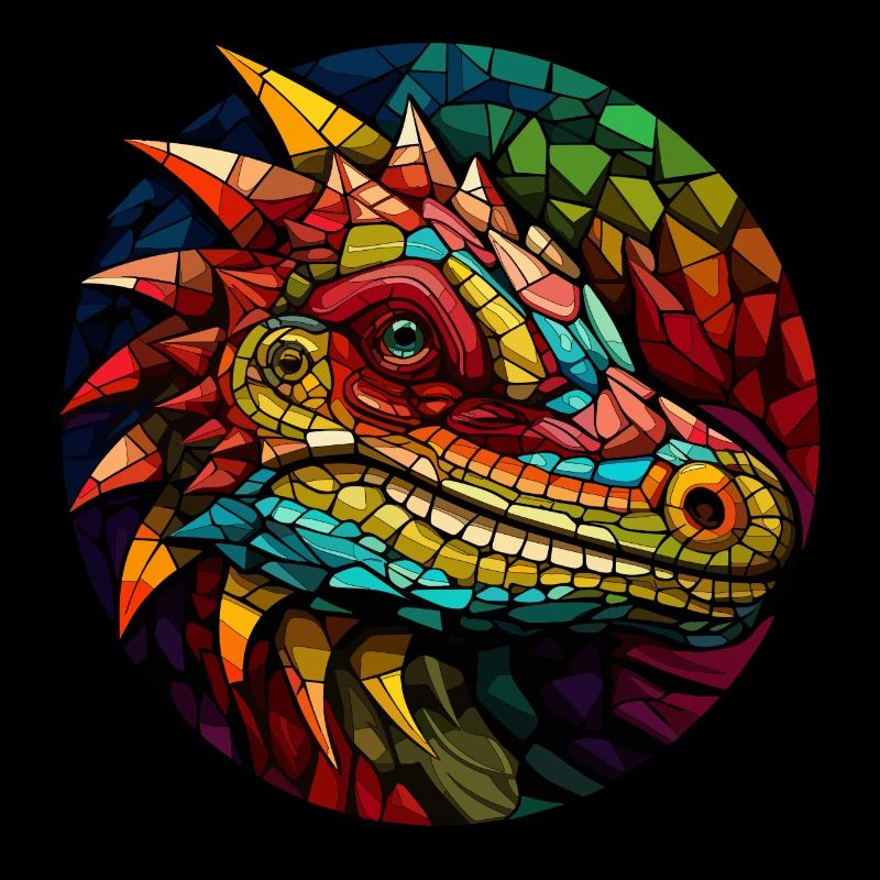 Abstract Lizard - Geometric Design
