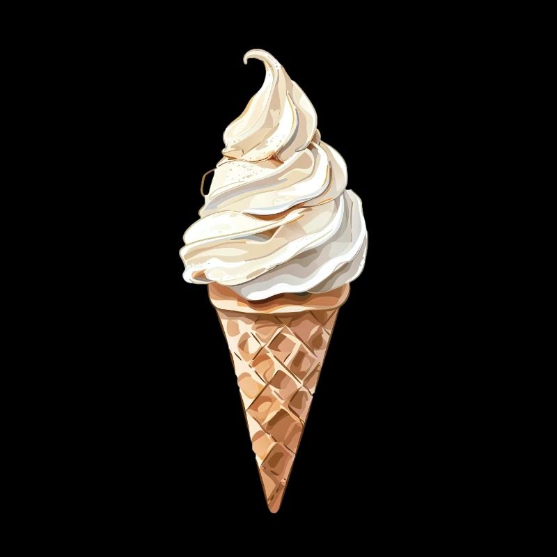 Refreshing ice cream cone summer motif