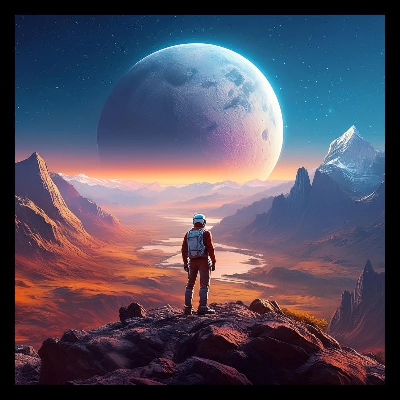 Pluto and its rising Moon Charon