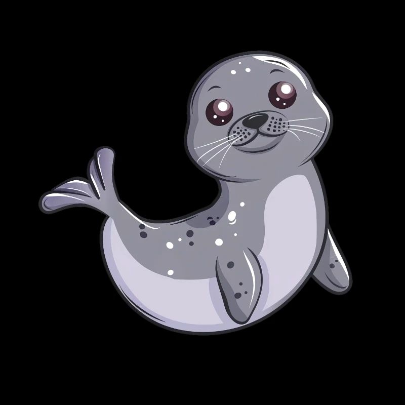 Phoque mignon vous saluant