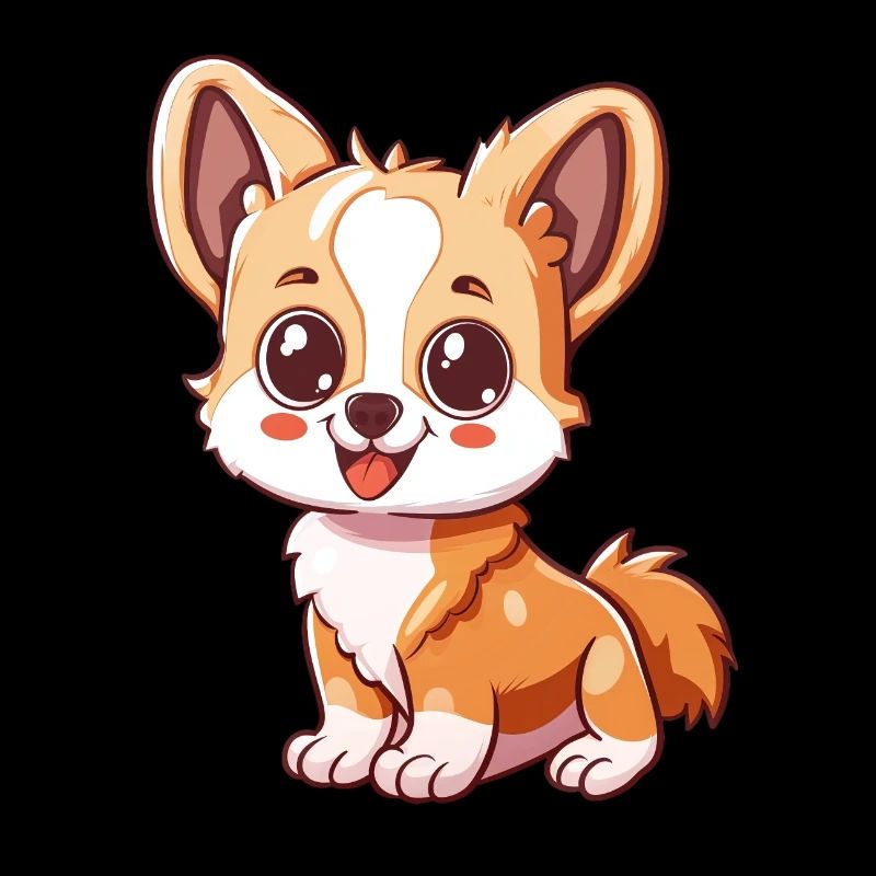 Chiot Corgi mignon avec de grands yeux